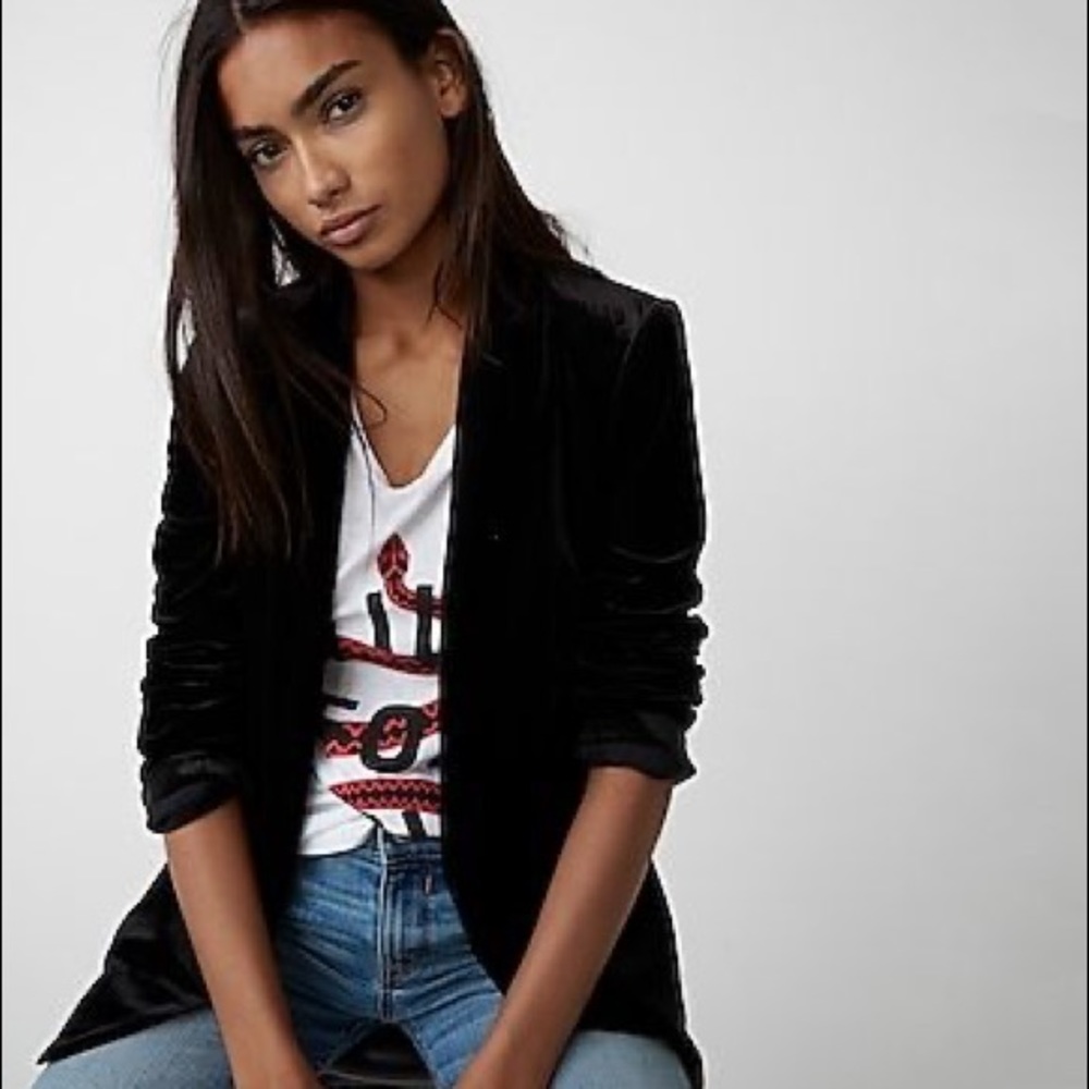 Express velvet blazer